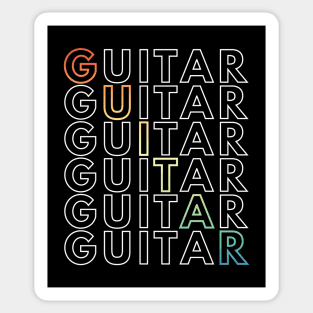 Guitar Repeated Text Sticker